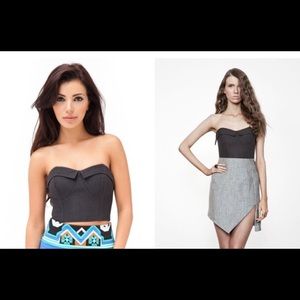 Keepsake The Label Revolve Black Crop Top Sz S